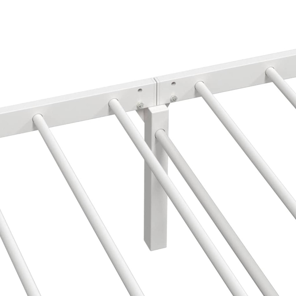Estructura de cama sin colchón plegable blanco acero 75x190