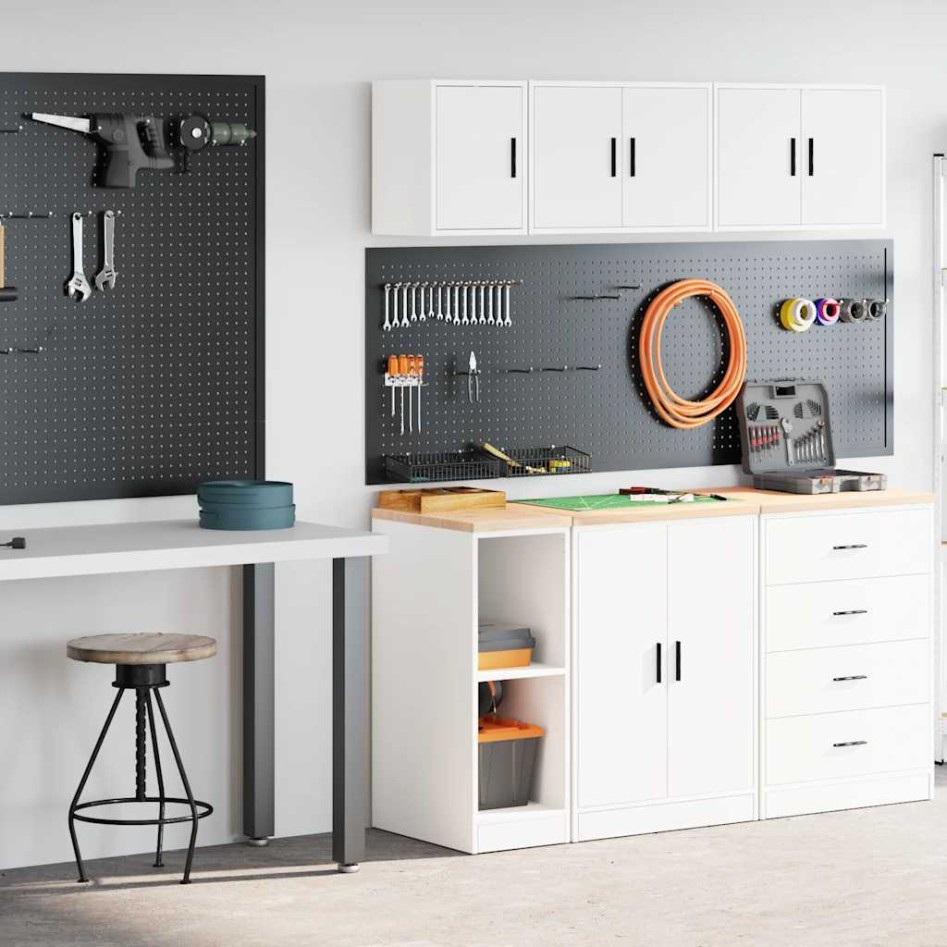 Armarios 2 uds para garaje madera de ingeniería