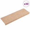 Alfombrilla autoadhesiva escalera 30 uds crema 65x21x4 cm
