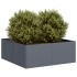 Jardinera acero gris antracita 80x80x30