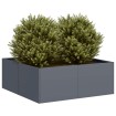 Jardinera acero gris antracita 80x80x30 cm