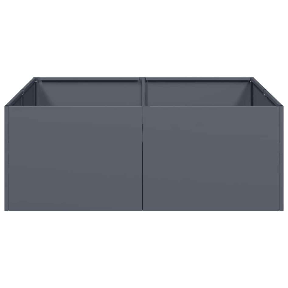 Jardinera acero gris antracita 80x80x30