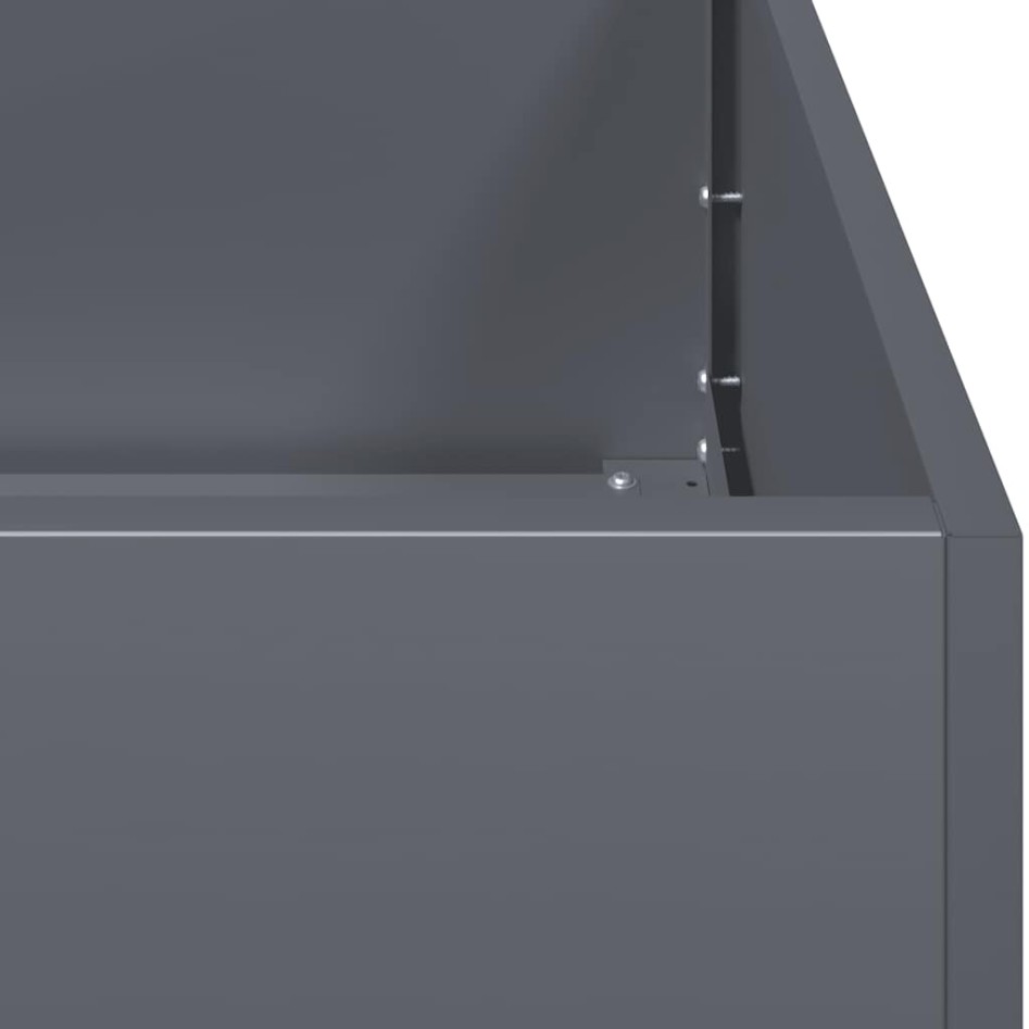 Jardinera acero gris antracita 80x80x30