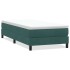 Cama box spring sin colchón verde oscuro terciopelo 80x220