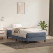 Cama box spring sin colchón gris oscuro terciopelo 80x220 cm
