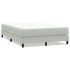 Cama box spring sin colchón gris claro terciopelo 140x220