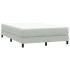 Cama box spring sin colchón gris claro terciopelo 140x220
