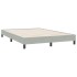 Cama box spring sin colchón gris claro terciopelo 140x220