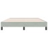 Cama box spring sin colchón gris claro terciopelo 140x220