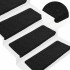 Alfombrilla autoadhesiva escalera 30 uds negro 65x24,5x3,5