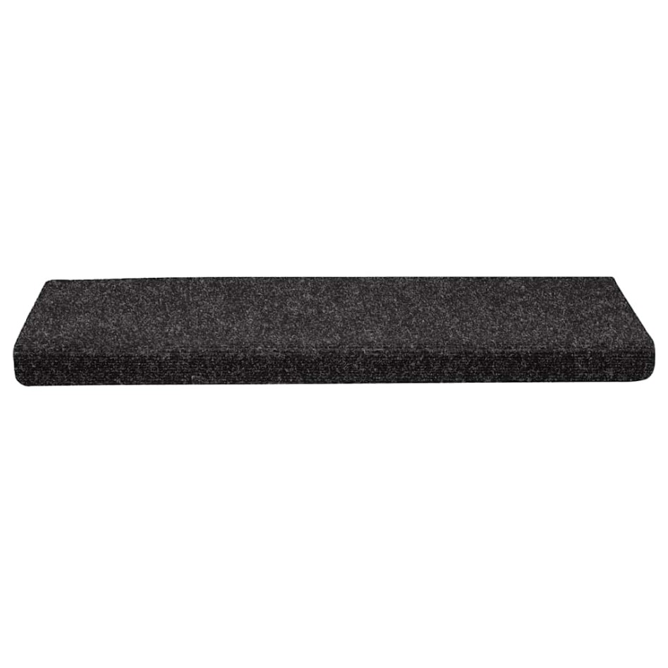 Alfombrilla autoadhesiva escalera 30 uds negro 65x21x4