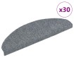 Alfombrilla autoadhesiva escalera 30 uds gris claro 65x21x4 cm
