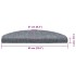Alfombrilla autoadhesiva escalera 30 uds gris claro 65x21x4