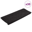 Alfombrilla autoadhesiva escalera 30uds antracita65x24,5x3,5 cm