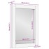 Espejo de baño madera maciza mango marrón 50x70x2,5