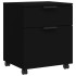 Archivador con ruedas madera contrachapada negro 45x38x54