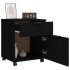 Archivador con ruedas madera contrachapada negro 45x38x54