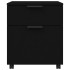 Archivador con ruedas madera contrachapada negro 45x38x54