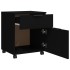 Archivador con ruedas madera contrachapada negro 45x38x54