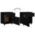 Archivador con ruedas madera contrachapada negro 45x38x54