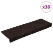 Alfombrilla autoadhesiva escalera 30 uds marrón 65x21x4cm