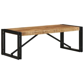 Mesa de centro de madera maciza de mango rugosa 100x50x35