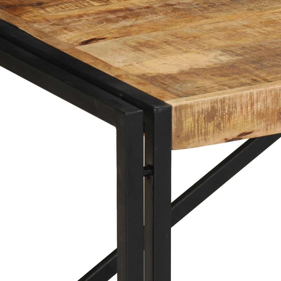 Mesa de centro de madera maciza de mango rugosa 100x50x35