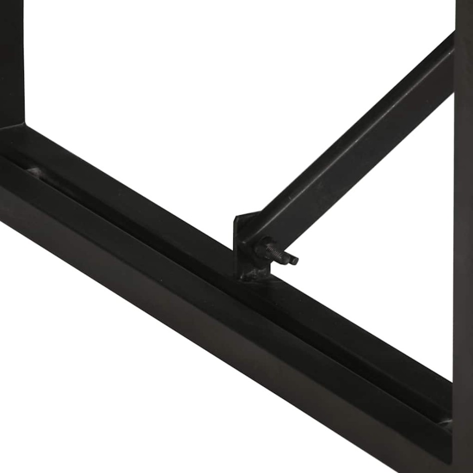 Mesa de centro de madera maciza de mango rugosa 100x50x35