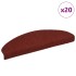Alfombrilla autoadhesiva escalera 20 uds rojo 65x21x4
