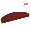 Alfombrilla autoadhesiva escalera 20 uds rojo 65x21x4 cm