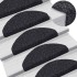 Alfombrilla autoadhesiva escalera 20 uds negro 65x21x4