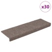 Alfombrilla autoadhesiva escalera 30 uds crema 65x21x4 cm