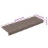 Alfombrilla autoadhesiva escalera 30 uds crema 65x21x4
