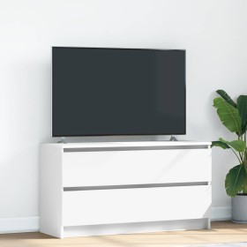 Mueble para TV madera contrachapada blanco 100x35x54