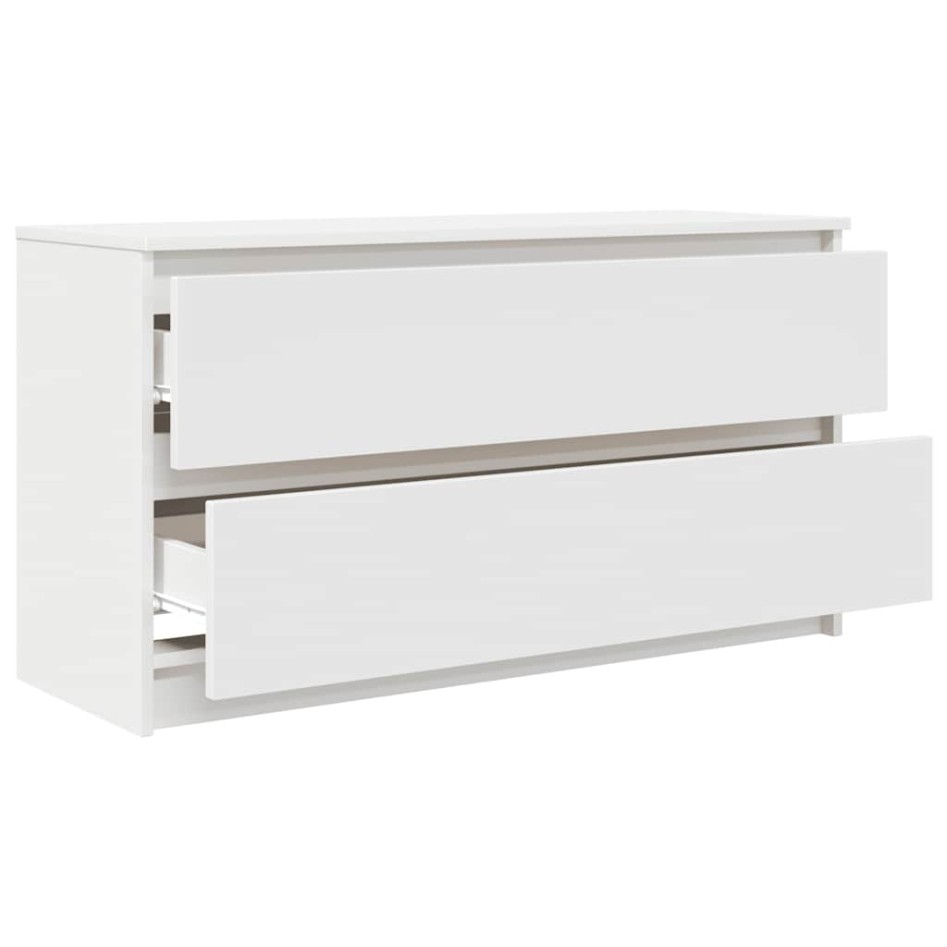 Mueble para TV madera contrachapada blanco 100x35x54