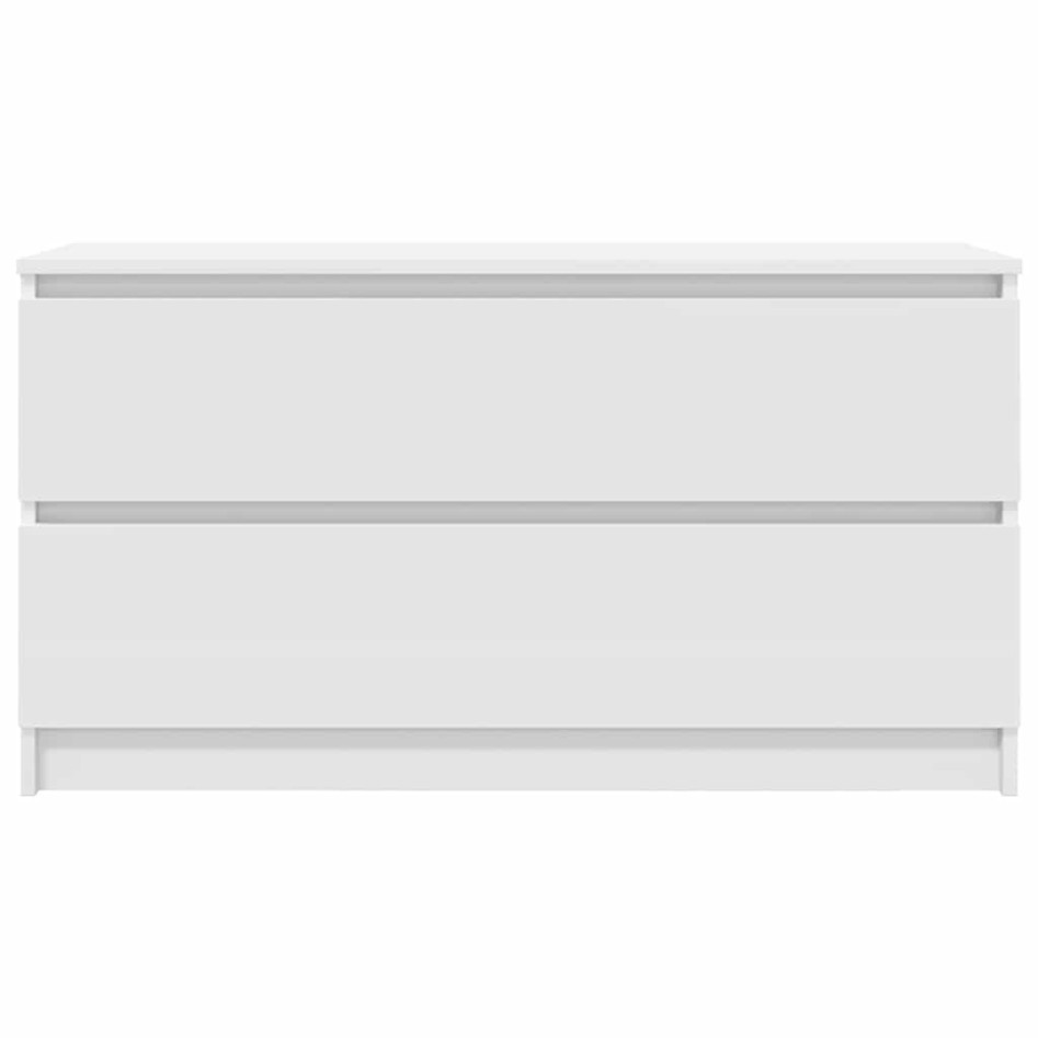 Mueble para TV madera contrachapada blanco 100x35x54