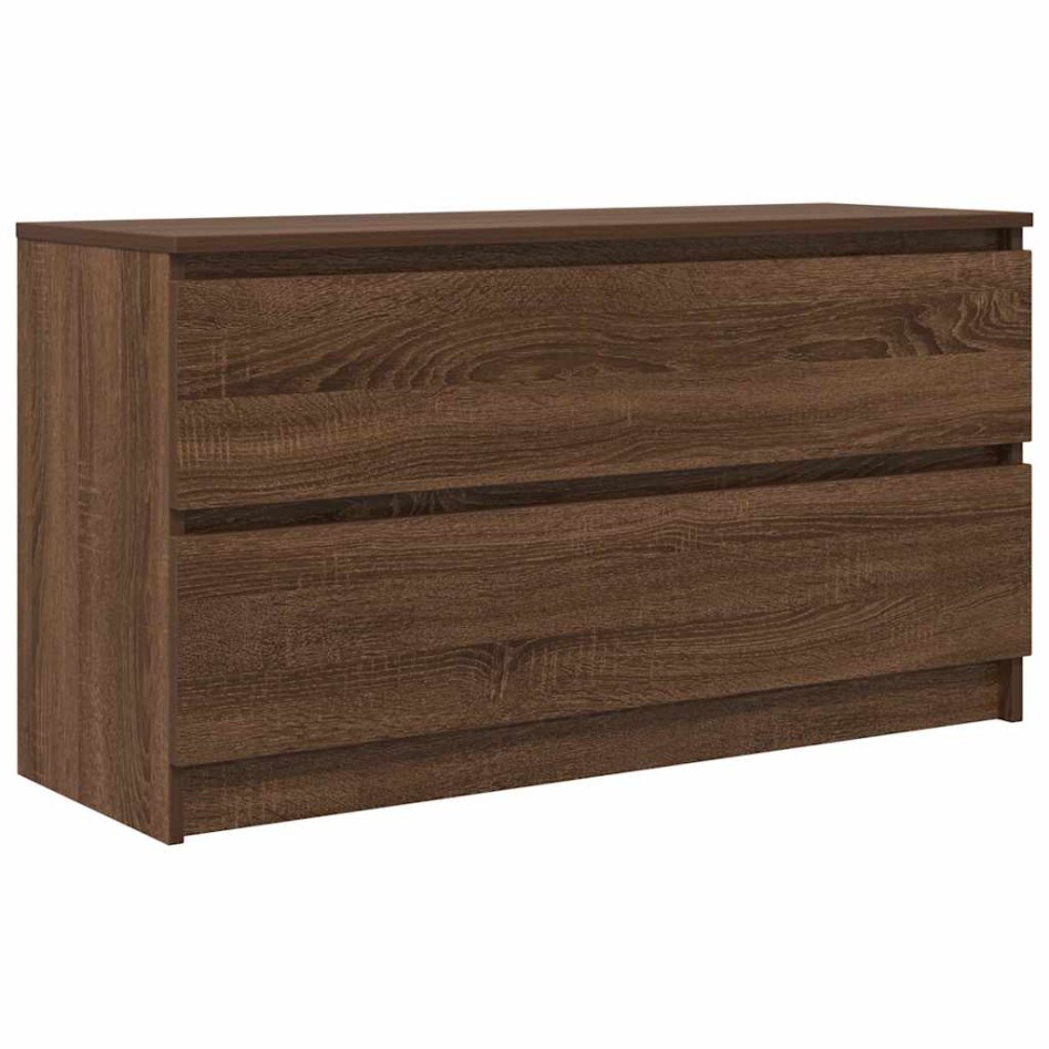 Mueble para TV madera contrachapada marrón roble 100x35x54