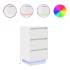 Mesilla de noche con luces LED blanca 38x34x65