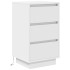 Mesilla de noche con luces LED blanca 38x34x65