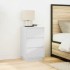 Mesilla de noche con luces LED blanca 38x34x65