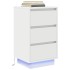 Mesilla de noche con luces LED blanca 38x34x65