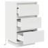 Mesilla de noche con luces LED blanca 38x34x65