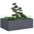 Jardinera acero gris antracita 120x80x40