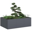 Jardinera acero gris antracita 120x80x40 cm
