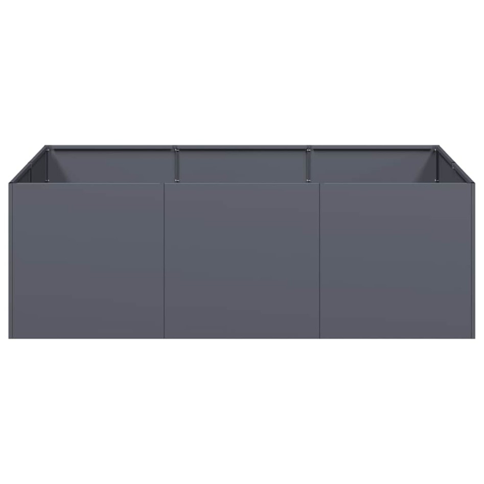 Jardinera acero gris antracita 120x80x40