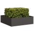 Jardinera acero negro 100x100x30