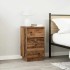 Mesilla de noche con luces LED madera vieja 38x34x65