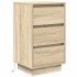 Mesilla de noche con luces LED roble sonoma 38x34x65