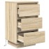 Mesilla de noche con luces LED roble sonoma 38x34x65