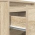 Mesilla de noche con luces LED roble sonoma 38x34x65